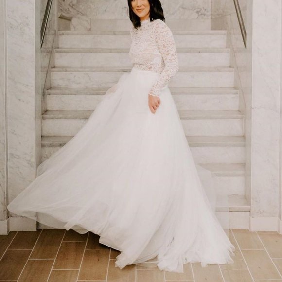 BHLDN Jenny Yoo Clarke Skirt Size 14 - Picture 2 of 16